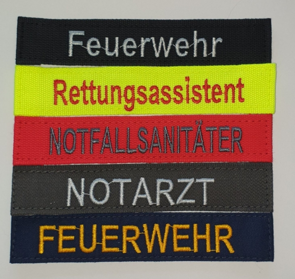 Namensset (6 Stück), Namensschild, gestickte Namensbänder, Namensschilder selbst gestalten, individuelle Namensschilder,