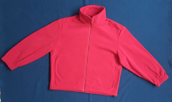 Fleece-Jacke dunkelrot, Outdoor-Fleecejacke, wärmende Fleecejacke, Fleecejacke aus eigener Produktion,