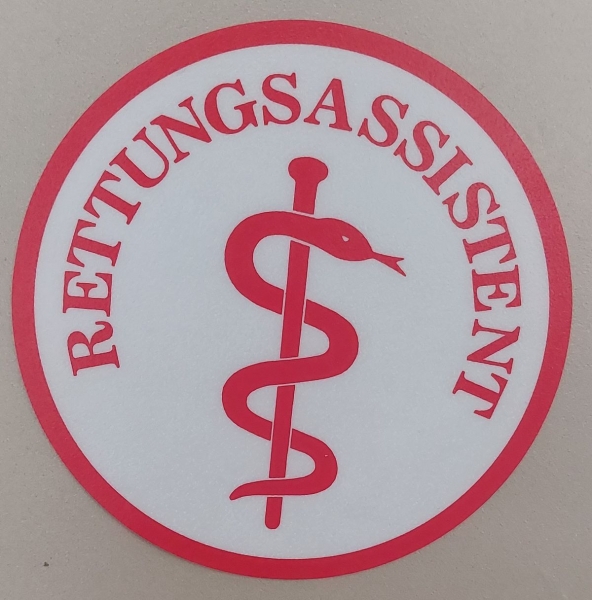 Aufkleber hinter Glas 2-farbig, Schnäppchen, Sonderpreis, RD-Aufkleber, Notfallsanitäter Aufkleber, Aufkleber für den Innenraum,