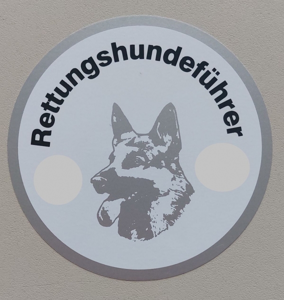 DRK-Aufkleber auf Glas, Aufkleber rund, RK-Aufkleber,