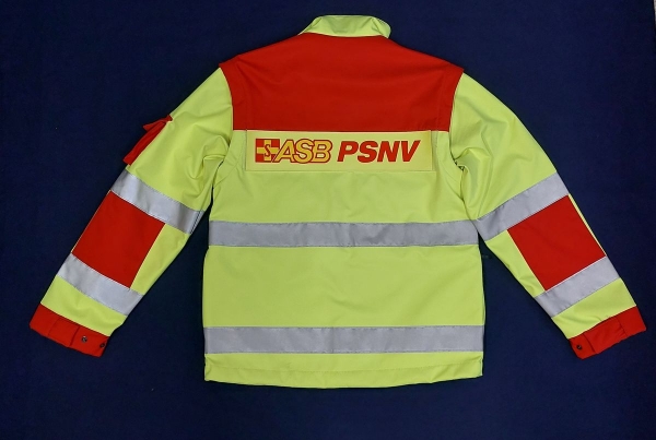 ASB-Schild 3M/gelb 38x8 cm, ASB-Hausnotruf, Sonderpreisartikel, ASB-Rückenschild, ASB PSNV,