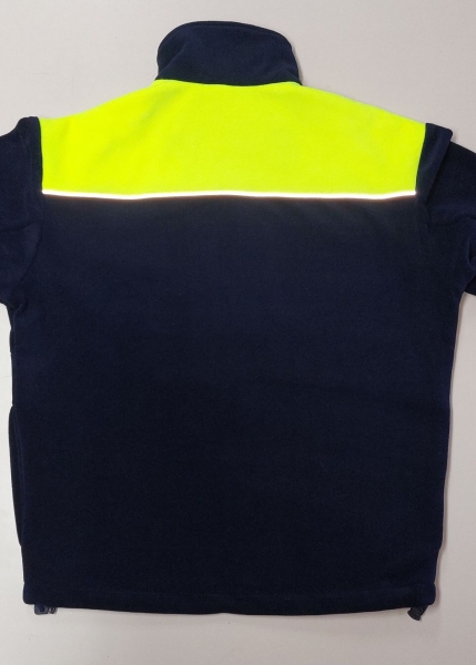 Fleece-Jacke blau/neongelb mit Biese, Fleecejacke aus eigener Produktion, Fleecejacke für Herren, wärmende Fleecejacke, violette Fleecejacke, Outdoor-Fleecejacke, Fleecejacke für Damen,