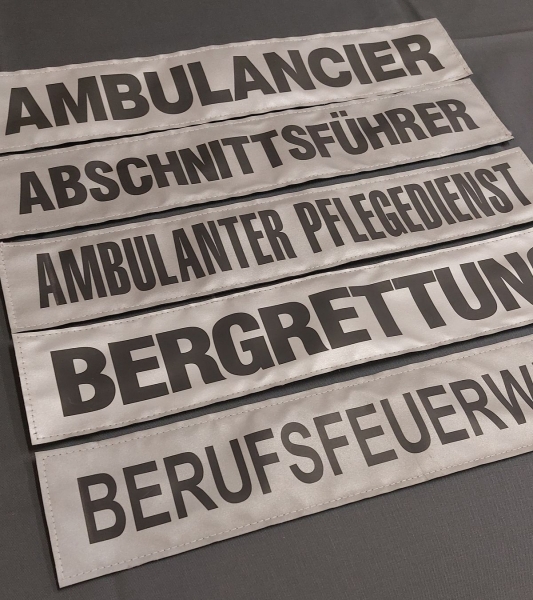 Rückenschild 3M/silber s, Sonderpreisartikel, silberne Schilder mit schwarzer Schrift, Rückenschilder in 42x8 cm,