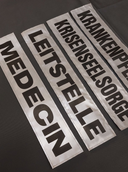 Rückenschild 3M/silber s, Sonderpreisartikel, silberne Schilder mit schwarzer Schrift, Rückenschilder in 42x8 cm,