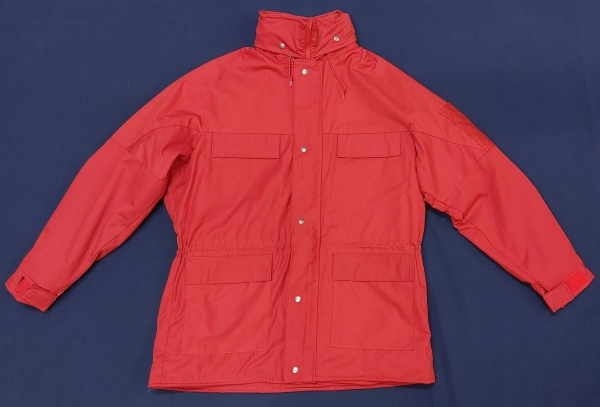 Einsatzanorak dunkelrot/blau, Sonderpreisartikel, dunkelrote Jacke mit Reflexstreifen, Jacke mit FESTEN Armen,