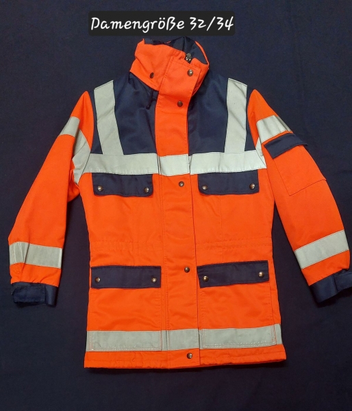 Einsatzanorak leuchtrot, Sonderpreisartikel, leuchtrote Jacke mit Reflexstreifen, günstige Rettungsdienstjacke,