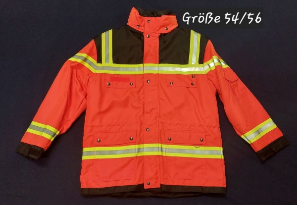 Einsatzanorak leuchtrot, Sonderpreisartikel, leuchtrote Jacke mit Reflexstreifen, günstige Rettungsdienstjacke,
