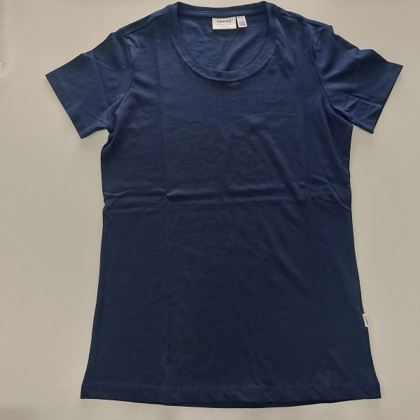 HAKRO Damen T-Shirt Classic, Artikelnummer 127, AKTIONSPREIS, blaues T-Shirt