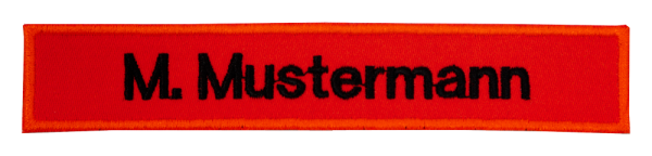 Namensschild einzeilig, Namensschilder selbst gestalten, individuelle Namensschilder, Namensschild gestickt, Namensabzeichen,