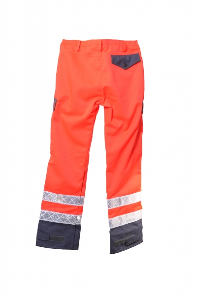 Jeanshose leuchtrot/grau, DRK-Hose, Rettungsdienst-Hose, Hose zum Sonderpreis,