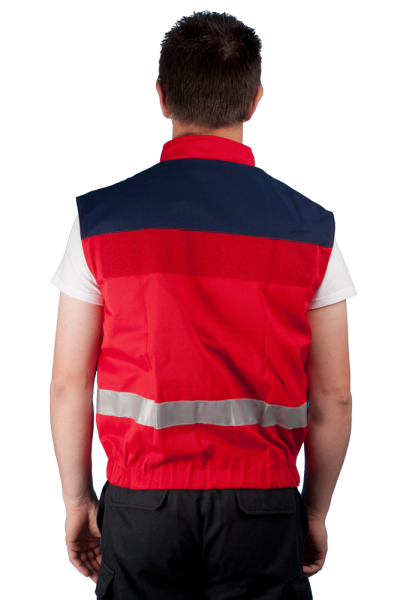 Einsatzweste dunkelrot/blau (wattiert) Art. 9513/K