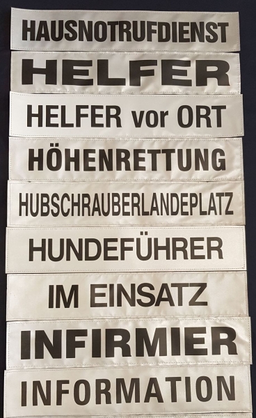 Rückenschild 3M/silber F-L