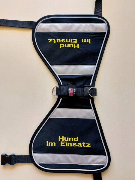 2-ZEILIGE BESTICKUNG für Kenndecken, NUR AUFSCHRIFT, individuelle Beschriftung für Hundewesten, 2-zeiliger Sondertext,