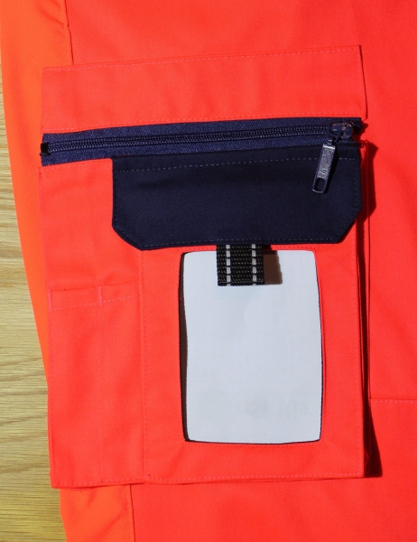 Jeanshose leuchtrot/blau Notice&Call "Perfect Fit", Stretchhose, Rettungsdiensthose mit Stretch, Notarzthose, Rettungsdiensthose,