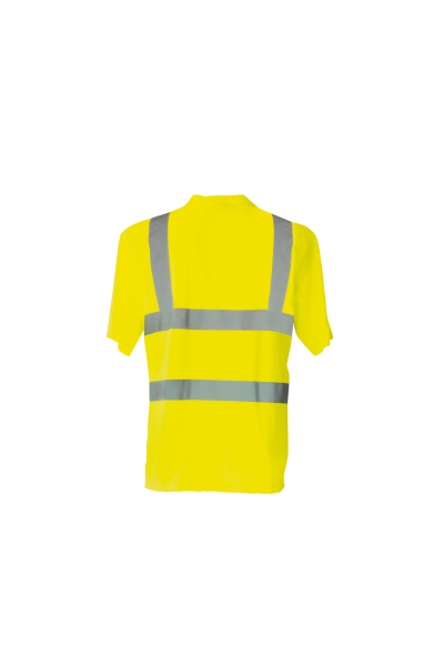 Hi-Vis T-Shirt Cordoba, oranges T-Shirt, T-Shirt mit Reflexsstreifen, neongelbes Shirt,