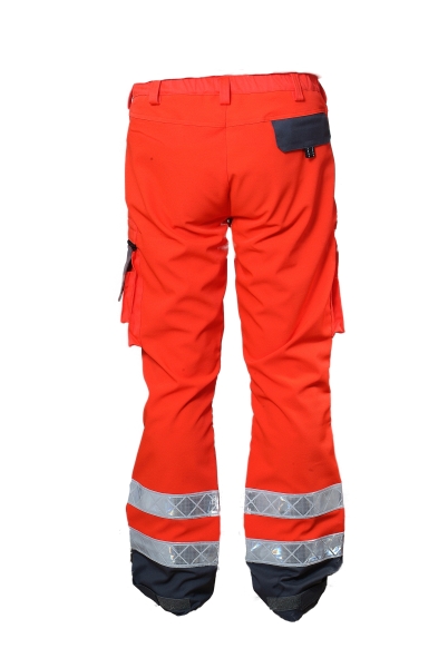 Jeanshose leuchtrot/grau Notice&Call "Perfect Fit", Stretchhose, Rettungsdiensthose mit Stretch, Rettungsdiensthose,
