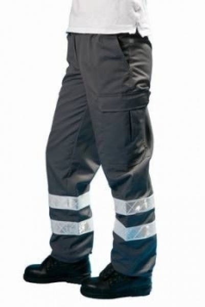 Einsatzhose grau Art. 2012, graue Hose mit zwei Reflexstreifen, DRK-Hosem zum Sonderpreis,