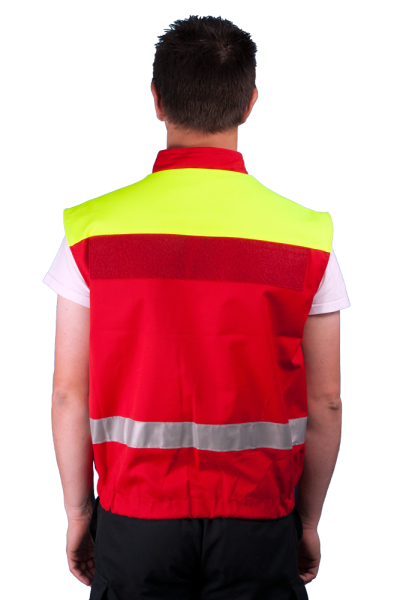 Einsatzweste dunkelrot/neongelb Art. 9613/RG