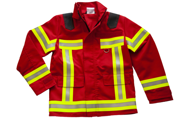 Fire-Kids-Jacke dunkelrot Art. 9875, Kinderfeuerwehr, Jugendfeuerwehr, Feuerwehr-Kids, Jacke mit GSG-Streifen,