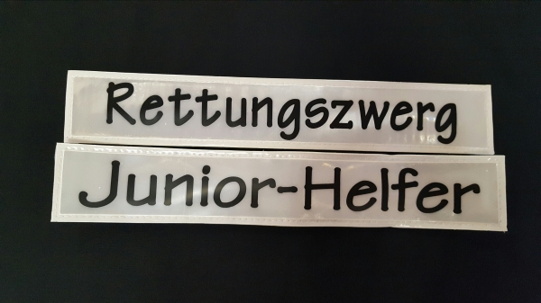 Rückenschilder weiß/schwarz 30x5cm