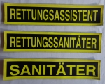 Rückenschild 3M/gelb schwarz-negativ, Sonderpreisartikel, Rückenschilder in 38x8 cm, Schilder in 3M/gelb (matt),