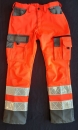 Jeanshose leuchtrot/grau "Bavaria", Stretchhose, Rettungsdiensthose mit Stretch, AKTIONSARTIKEL,