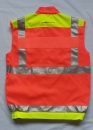 Einsatzweste leuchtrot/neongelb, Rettungsdienstweste, Kennzeichnungsweste, Weste für Hundeführer, Warnweste,