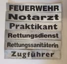 Rückenschilder 3M/silber-schwarz 30x5cm