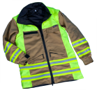 Ausbilderjacke beige/neongelb Art. 7775