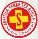 Aufkleber auf Glas ASB, runde Aufkleber, ASB-Aufkleber, Aufkleber für die Scheibe,