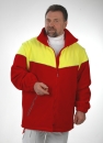 Fleece-Windsafe dunkelrot/neongelb, winddichte Fleecejacke, Outdoor-Jacke, Windbreaker,