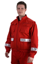 Universalblouson dunkelrot Art. 9585 (benäht), Ärmelbody mit Reflexstreifen, Aktionsartikel, Westen mit silbernen Streifen